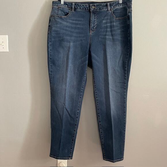 Talbots Heritage Ankle Jeans — Plus‎ Size 20W, Shaping Detail - Picture 1 of 6